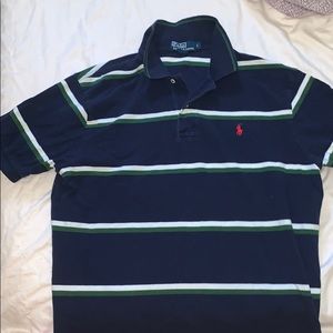 Polo Ralph Lauren Navy Blue Stripped Polo T-Shirt